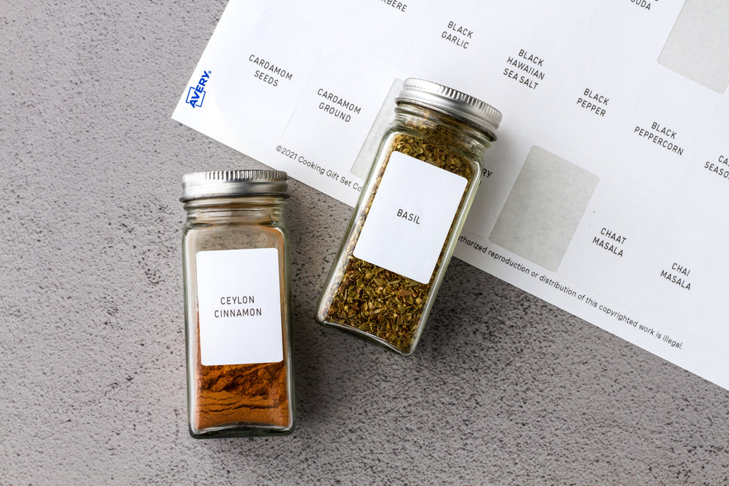  Spice Jars with Label, Spice Containers With Labels
